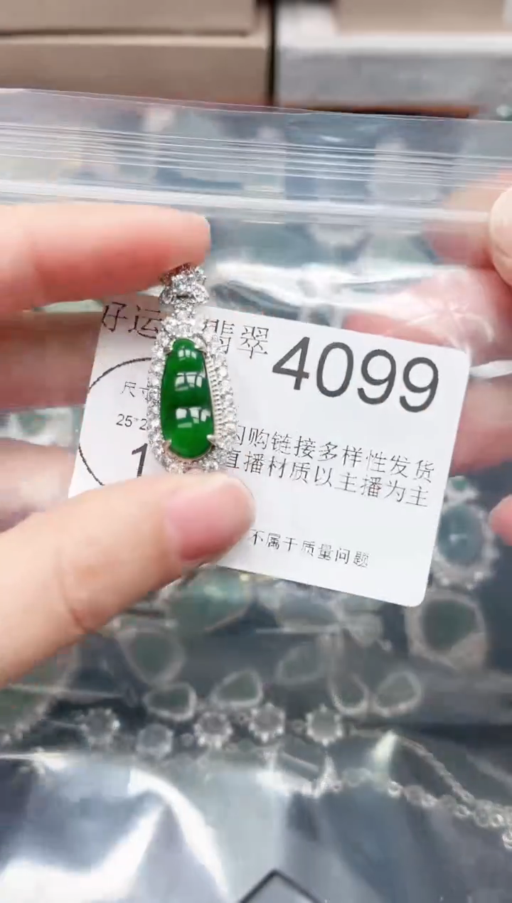 【闪购商品】翡翠颈饰未镶嵌4099赠皮绳