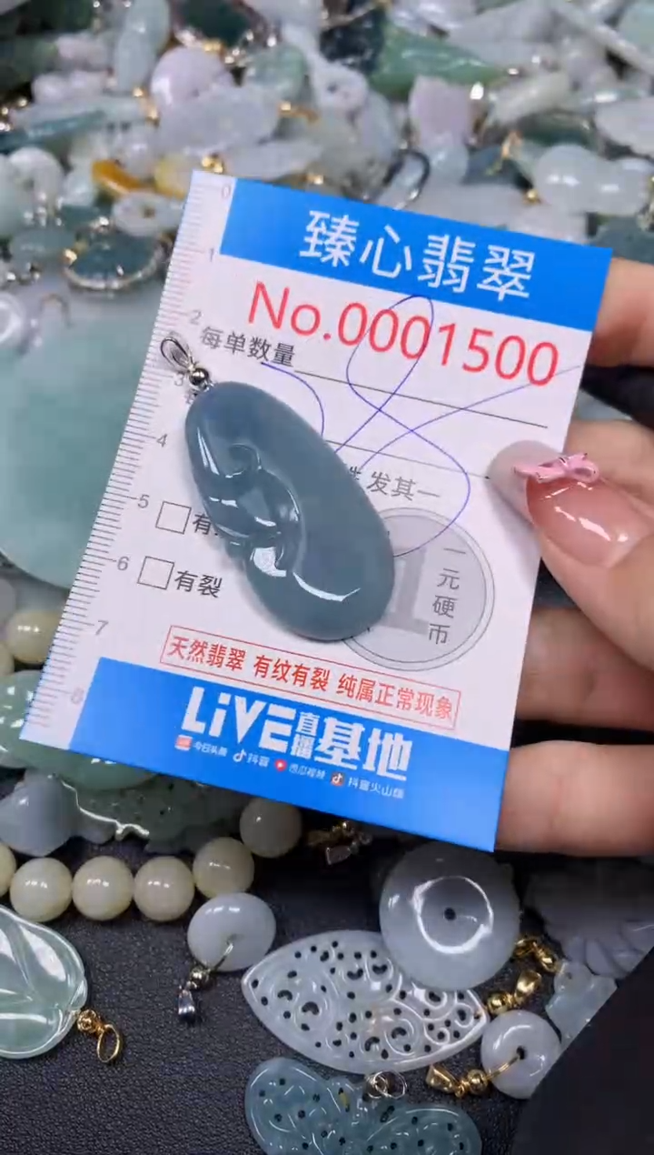 【闪购商品】翡翠颈饰未镶嵌含绳0001500