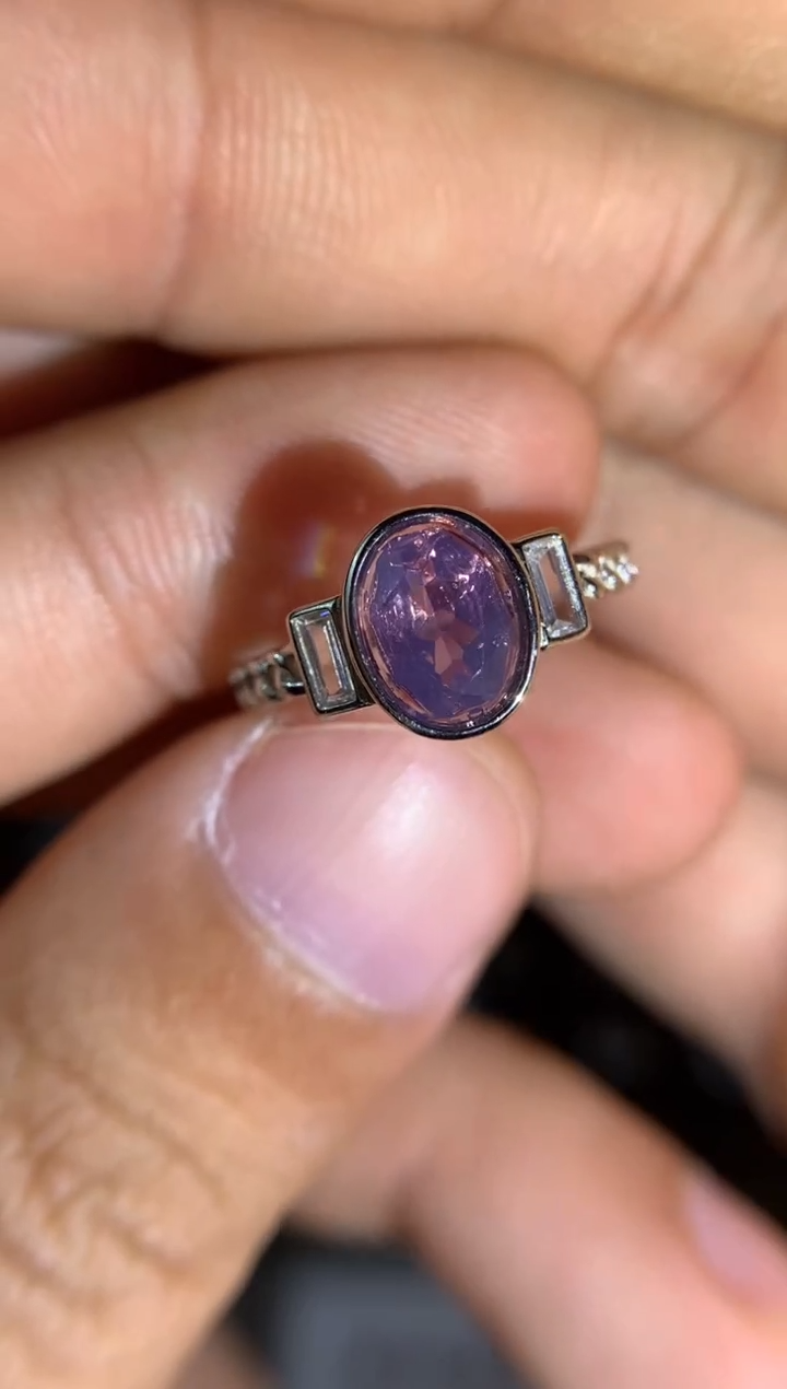 【闪购商品】水晶戒指银S925镶嵌天然