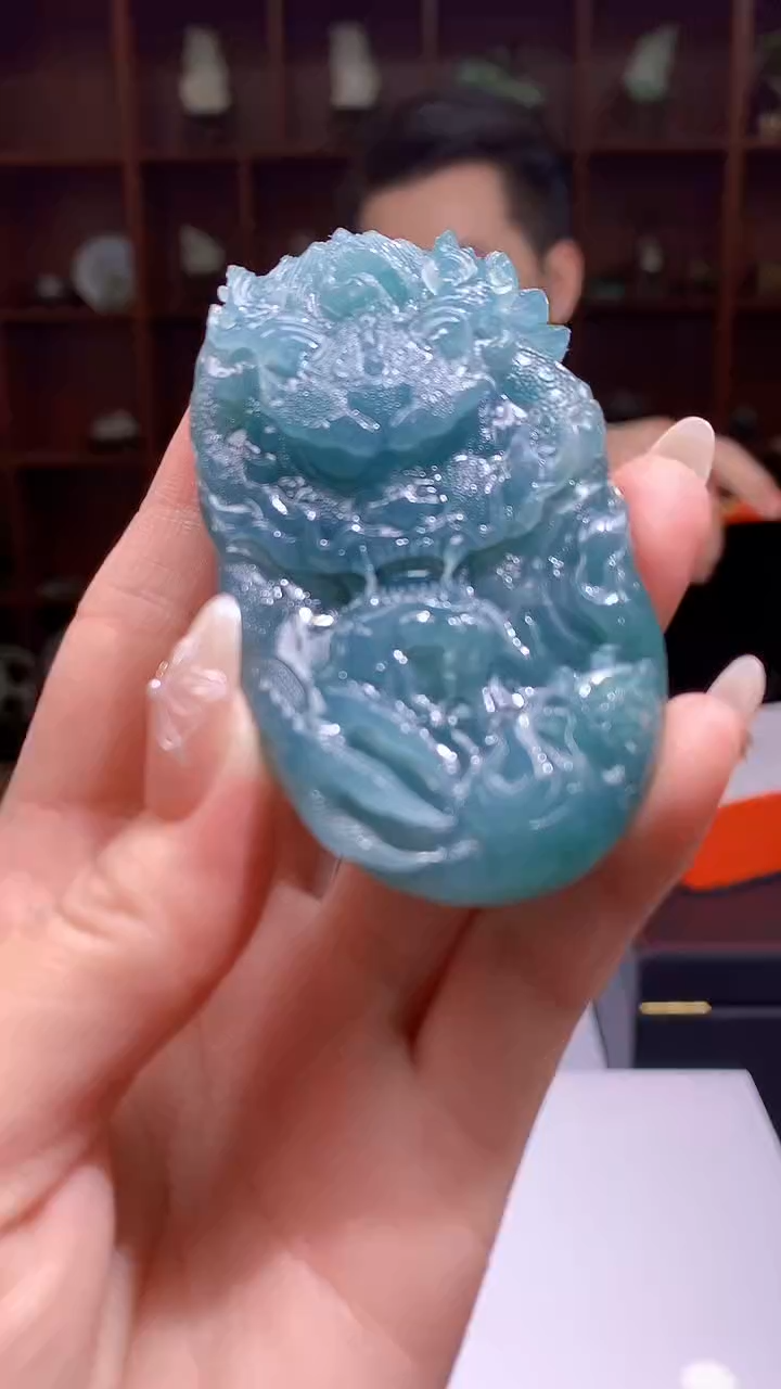 【闪购商品】定制翡翠未镶嵌8046jj-毛货挂件12