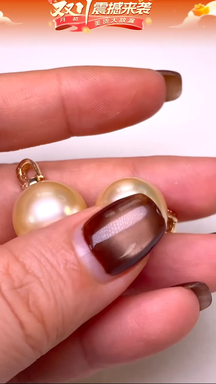 银S925镶嵌吊坠海水珍珠79  15-16mm多样性发其一