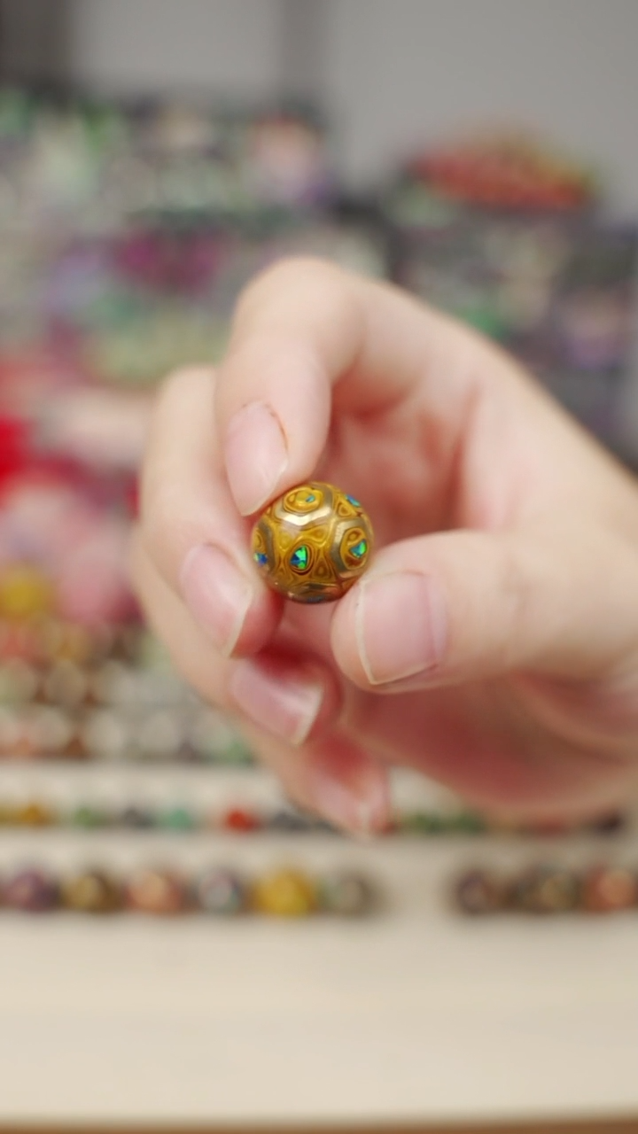 大漆圆珠1.3铜丝圆珠 金