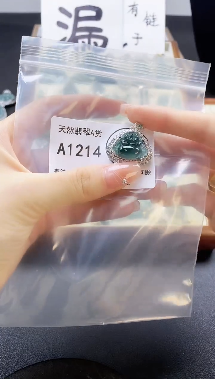 翡翠未镶嵌吊坠(赠链)天然翡翠A货