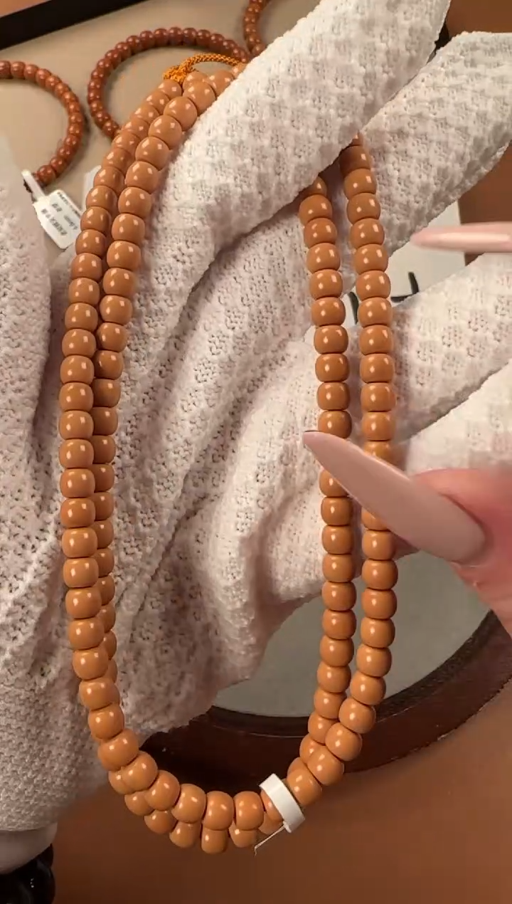 手串橄榄核5.7mm核尖老挝料108，老型珠，s级老挝一代核料