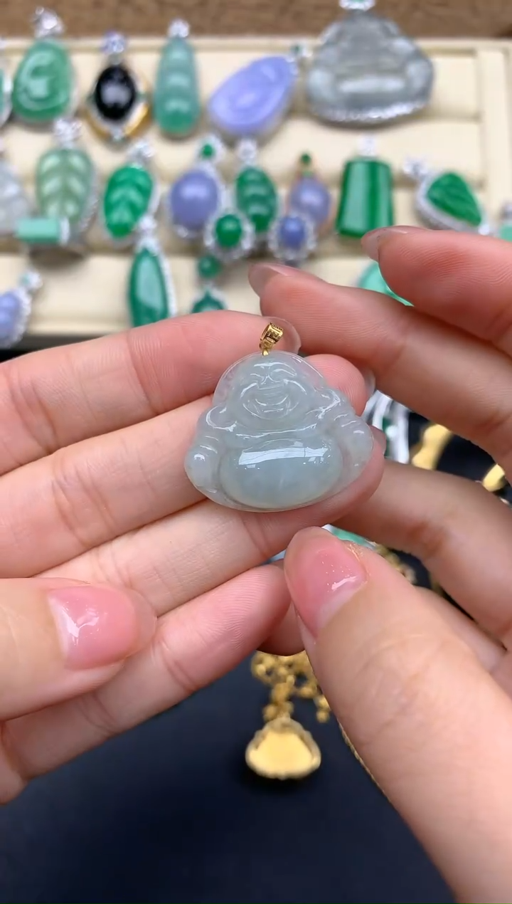 【闪购商品】翡翠颈饰18K金镶嵌42-中国好珍宝