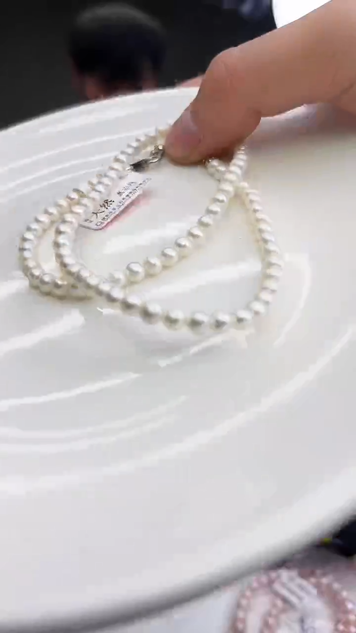 未镶嵌项链淡水珍珠白色系小米项链