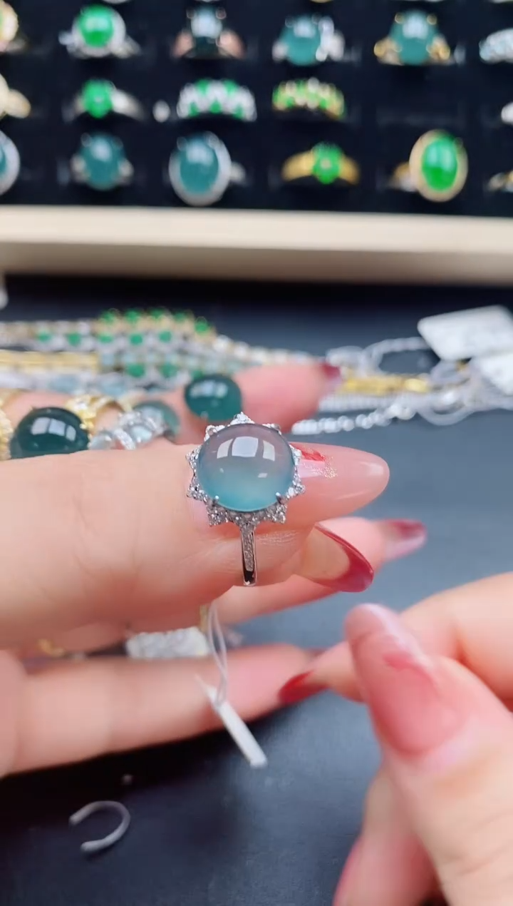 【闪购商品】翡翠戒指银S925镶嵌50805850