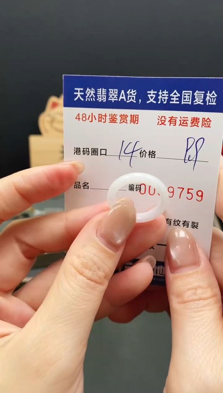 未镶嵌戒指翡翠9759