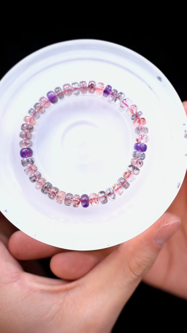 【闪购商品】水晶手链未镶嵌g215 超七手链6mm+