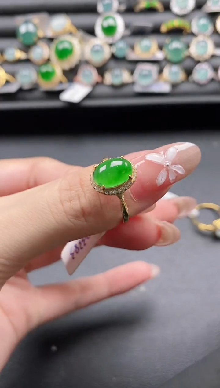 【闪购商品】翡翠戒指银S925镶嵌1111