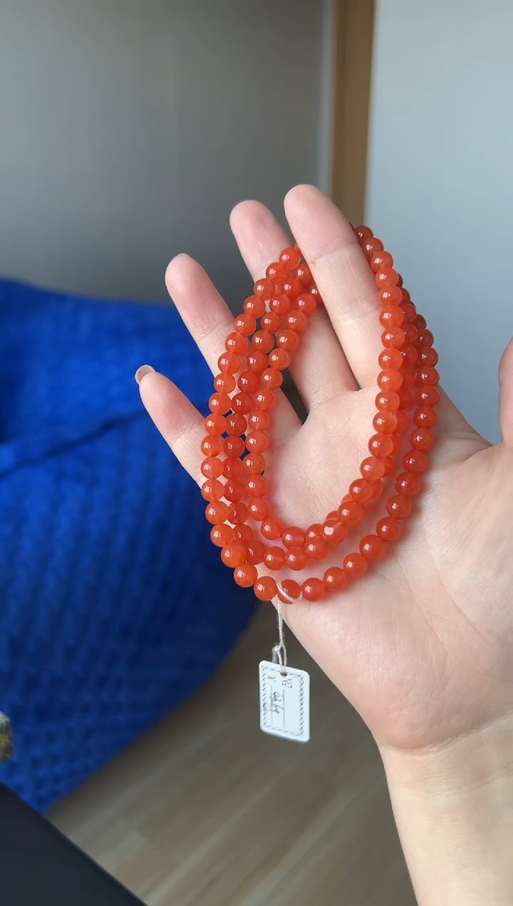 【闪购商品】南红玛瑙手串未镶嵌南红满肉多圈手串