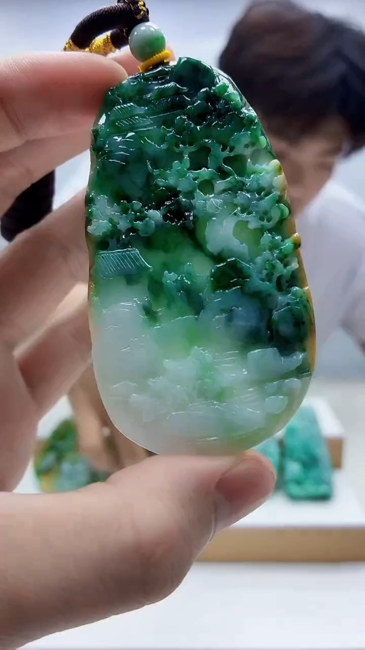 未镶嵌定制翡翠5145bb-毛货挂件31