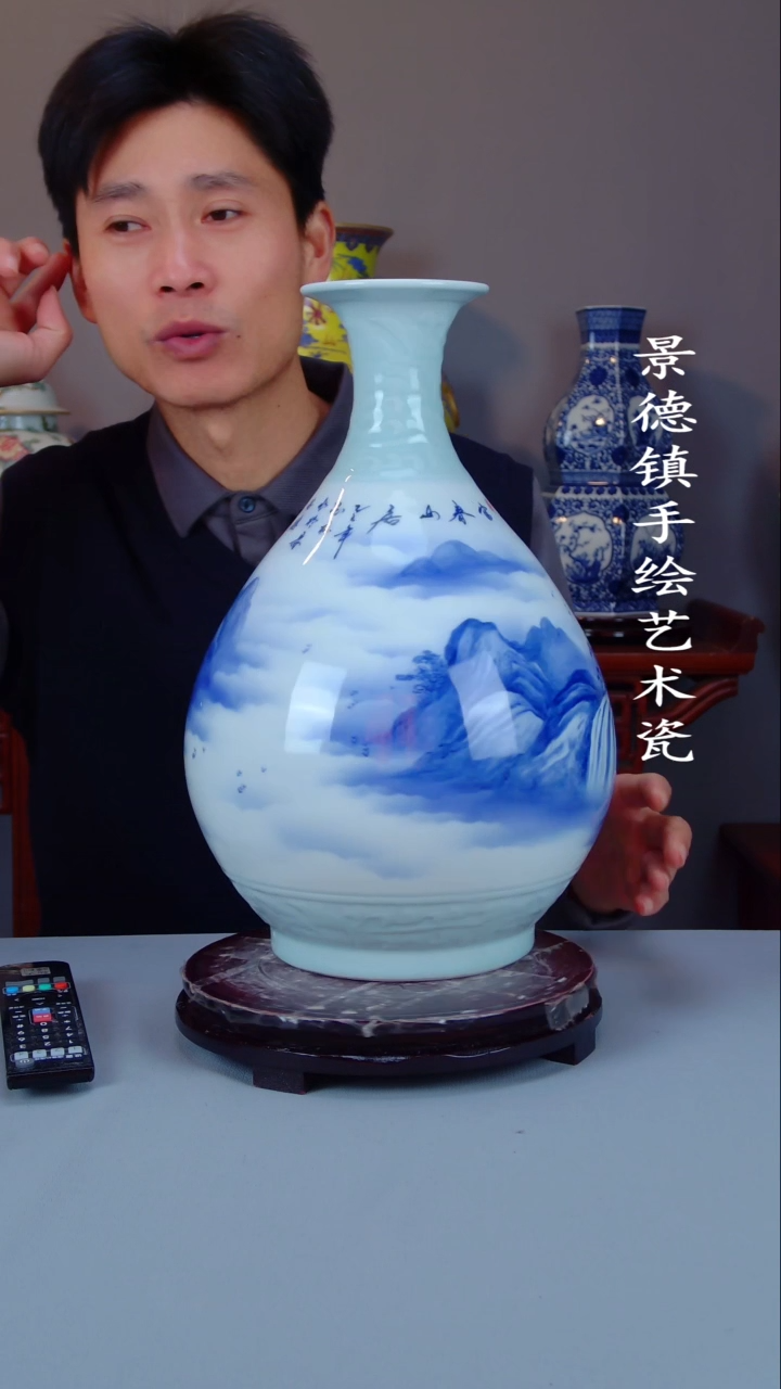 摆件陶瓷景德镇手工手绘陶瓷摆件25