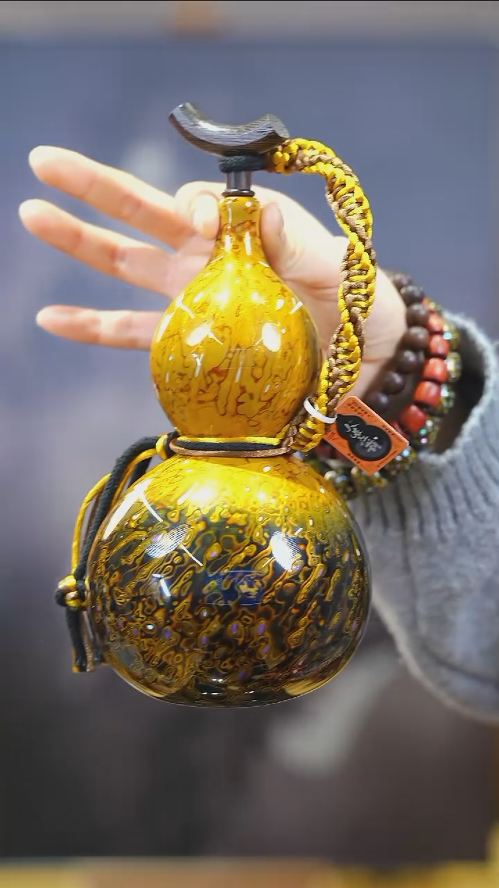 【闪购商品】XC189漆艺酒葫芦不包手串及旋转底座