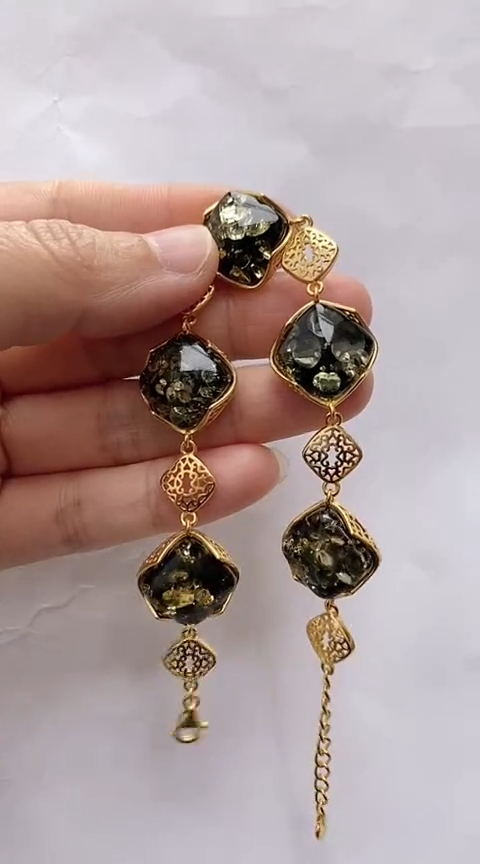 【闪购商品】琥珀裸石银S925镶嵌琥珀手链