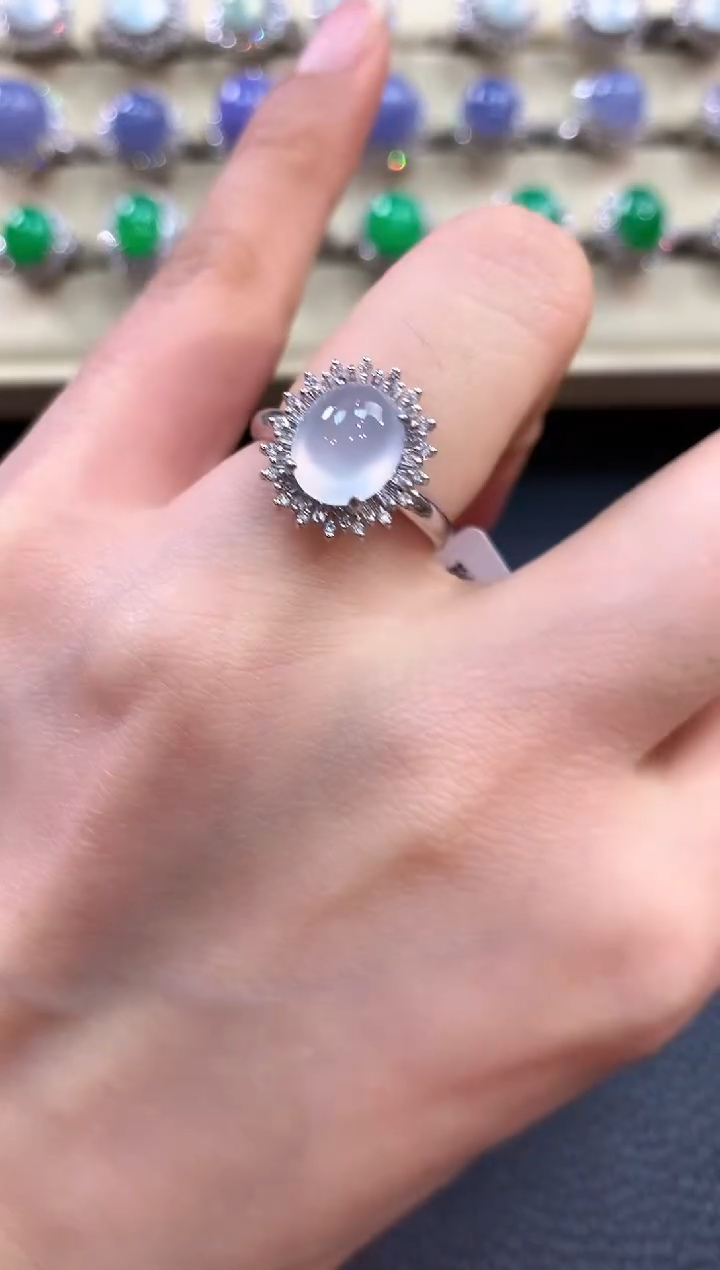 【闪购商品】翡翠戒指18K金镶嵌n25   