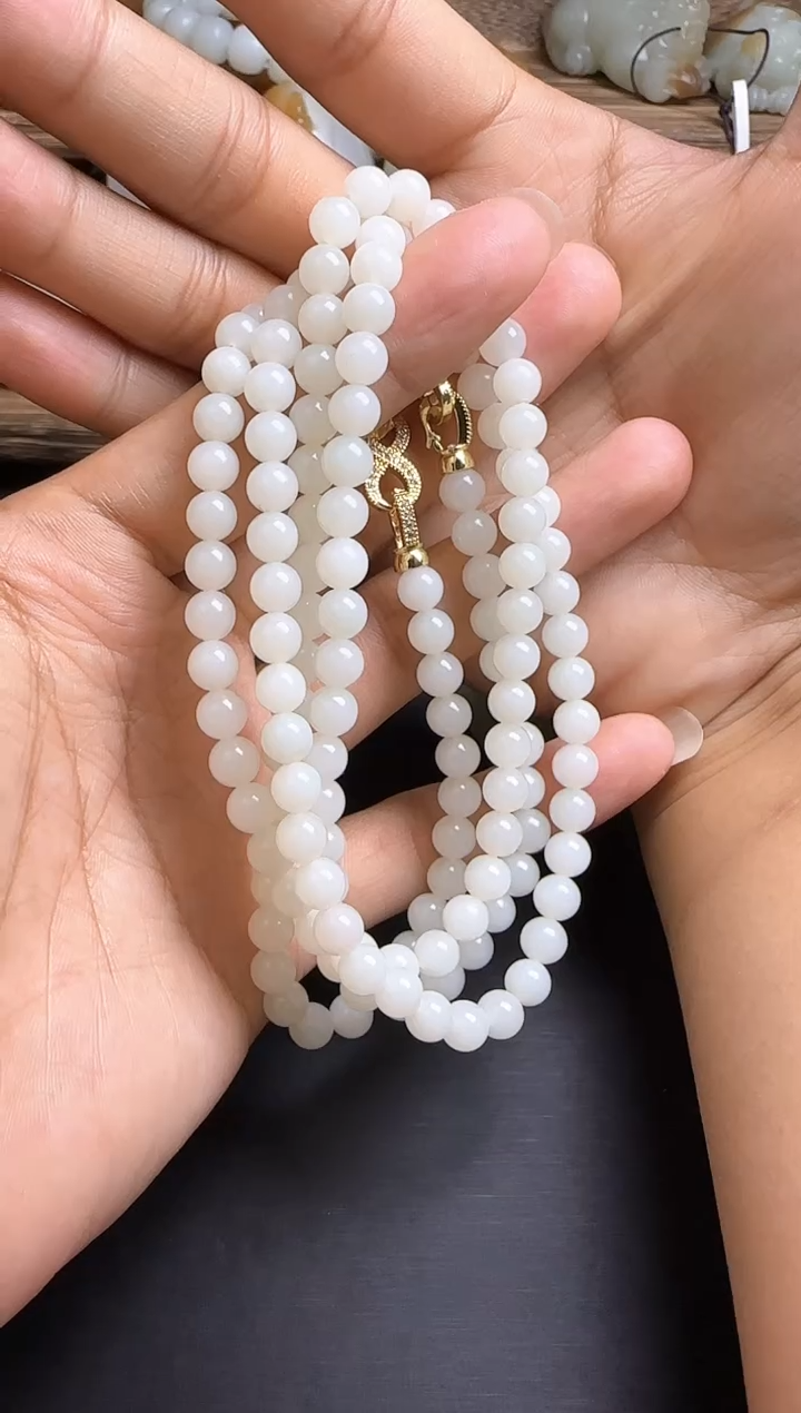 【闪购商品】和田玉颈饰未镶嵌新疆和田玉米达卡6长链