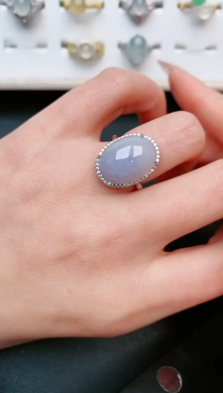 【闪购商品】翡翠戒指银S925镶嵌....