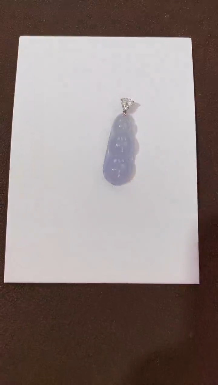 【闪购商品】翡翠颈饰18K金镶嵌天然缅甸a货翡翠