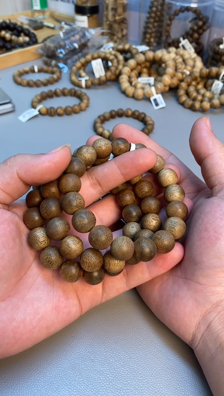 沉香手串文莱圆珠单圈1.3多样性发其一