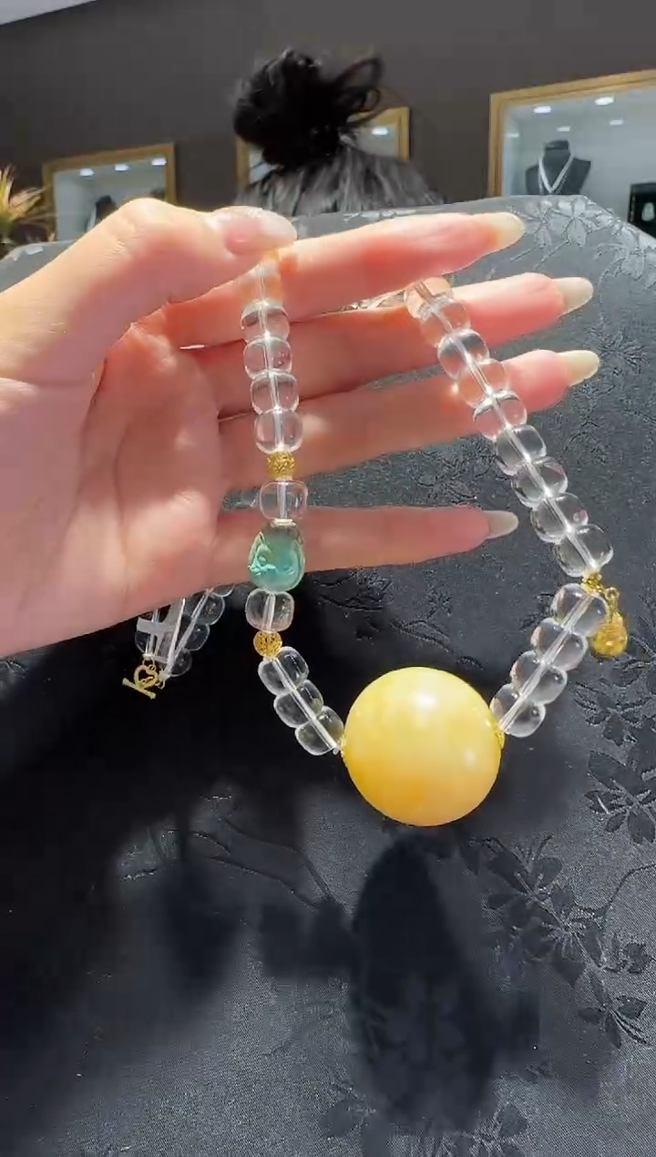 【闪购商品】水晶项链未镶嵌水晶老型项链设计款