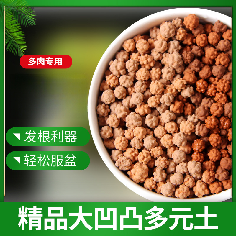 多元土多肉专用铺面拌土种植颗粒凹凸活力土橘红色营养土透气生根