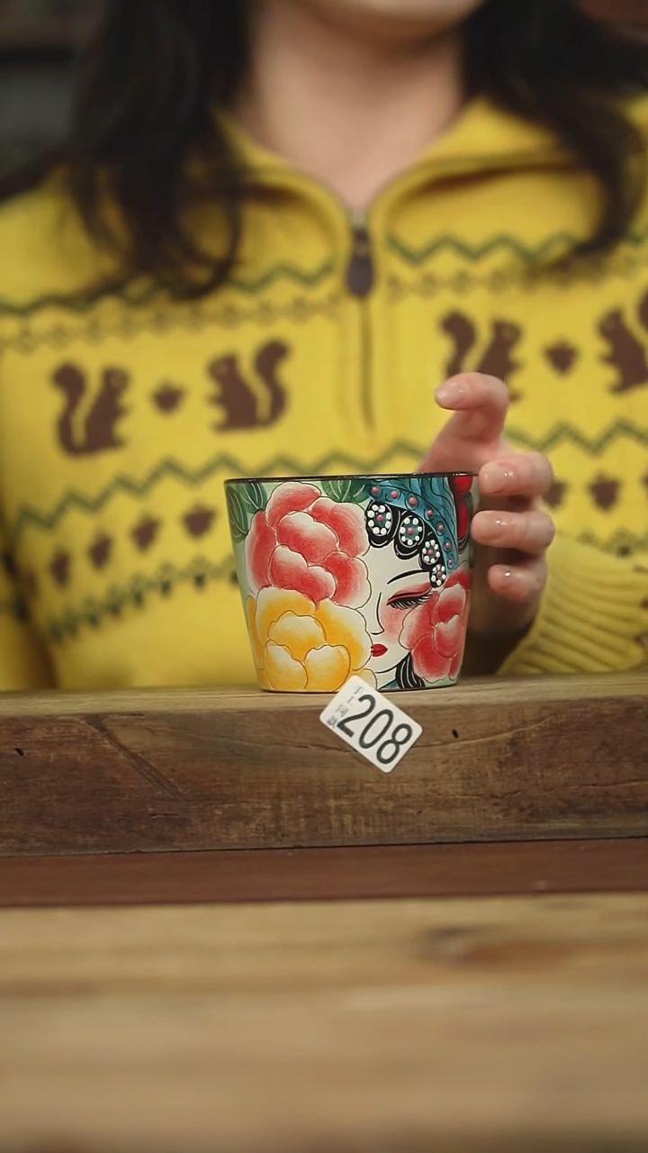 设计师手作款 景德镇手作手握杯