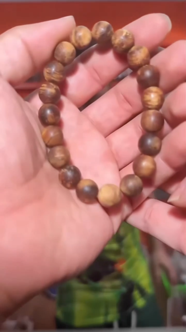 沉香手串198号单圈虎斑多样性发一