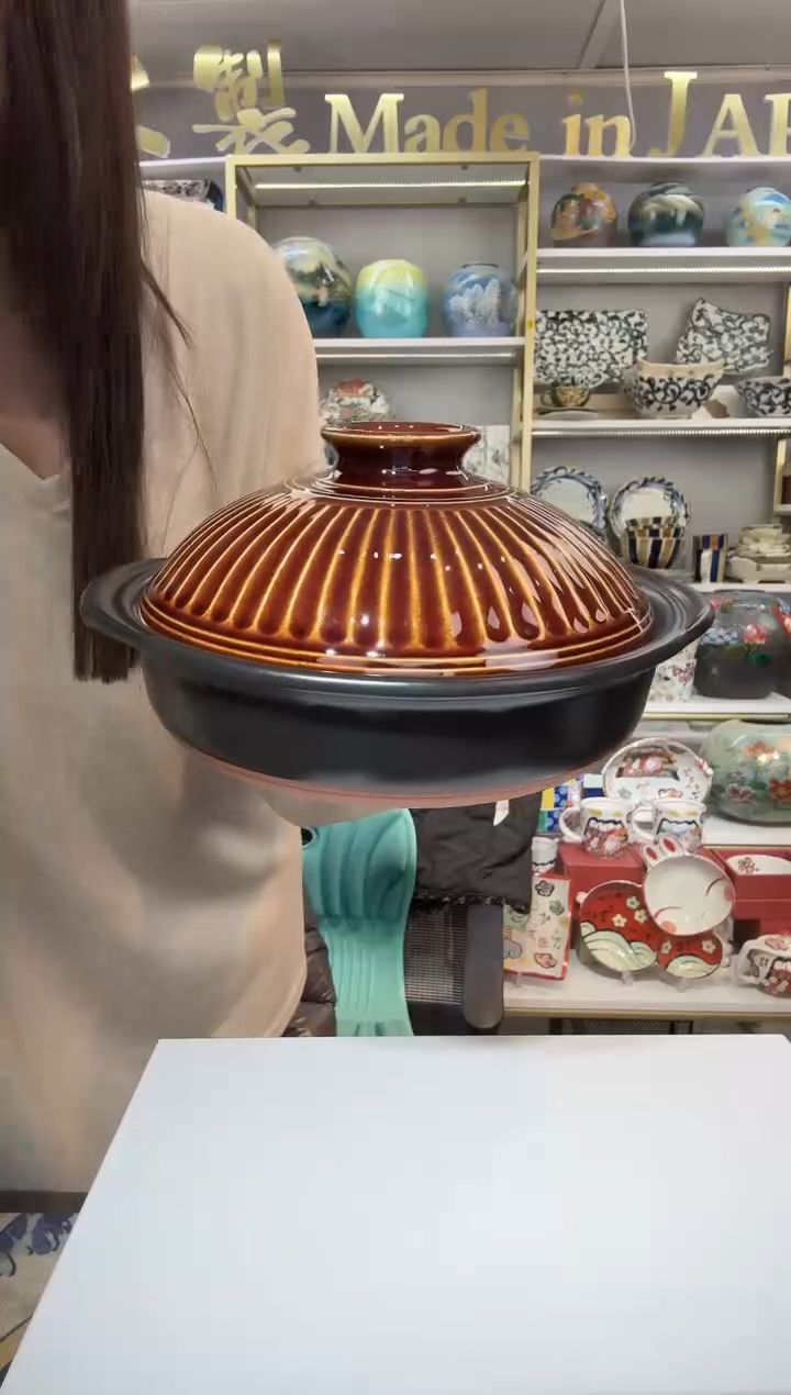 陶瓷菊花枫叶7号1.1L（1-2人用）棕色一只