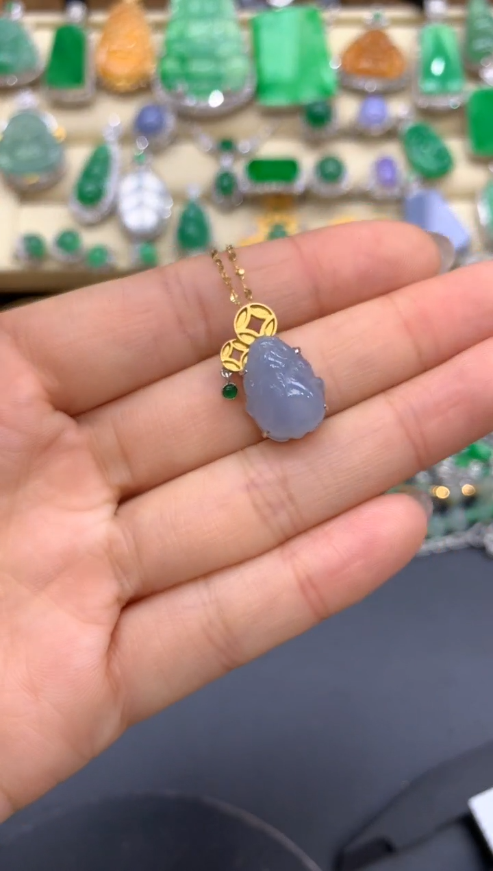 【闪购商品】翡翠颈饰18K金镶嵌258-中国好珍宝