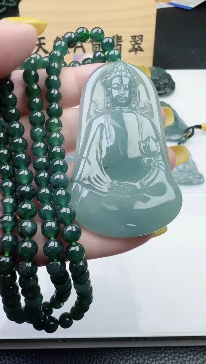 颈饰未镶嵌翡翠天然A货翡翠  多样性随机发其一