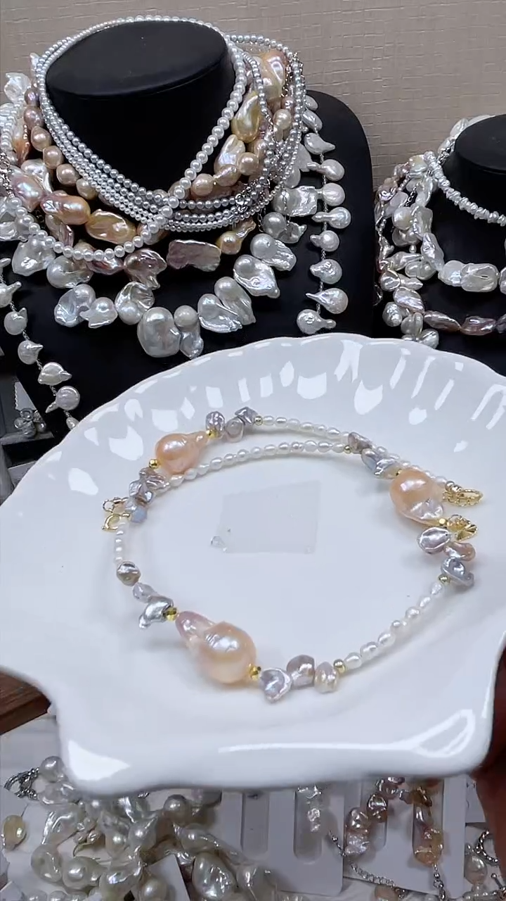 未镶嵌项链淡水珍珠【纯恬饰品】