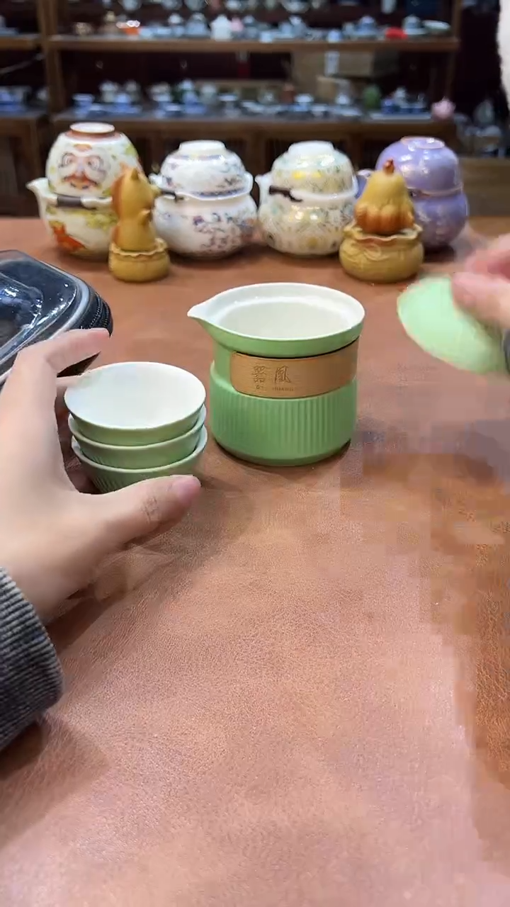 真的很便宜会开片的旅行茶具