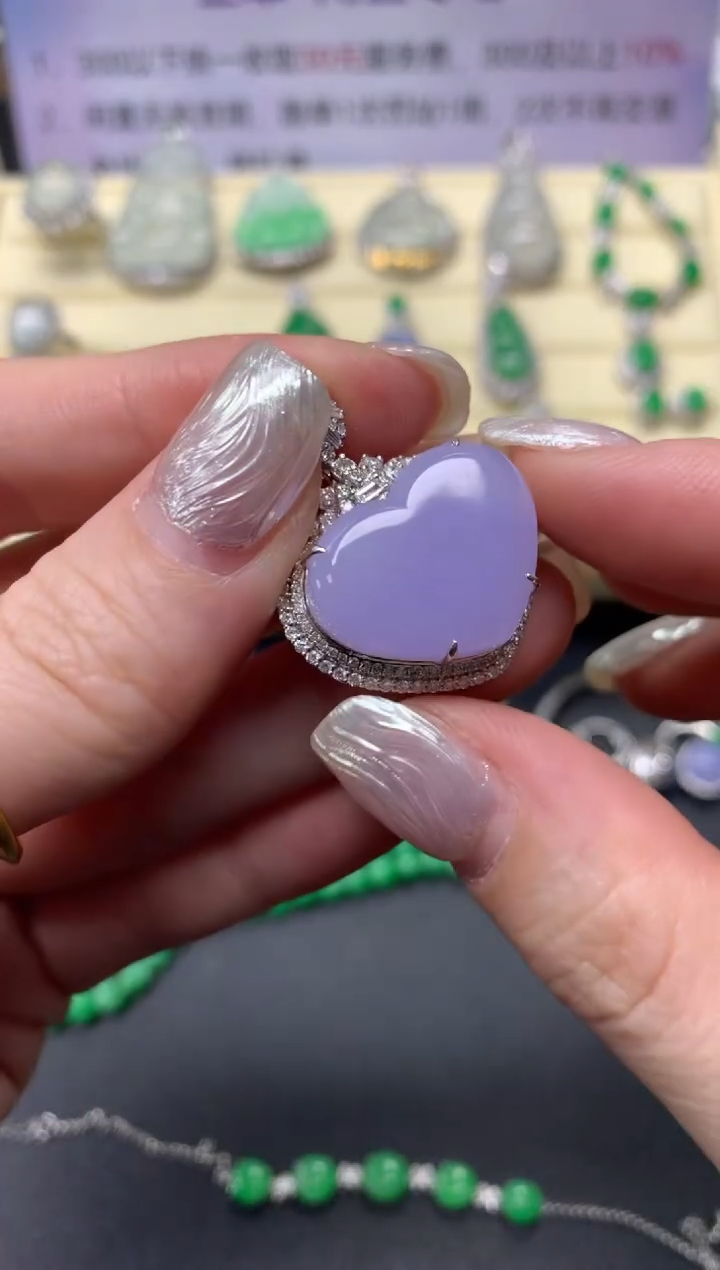 【闪购商品】翡翠吊坠(不含链)18K金镶嵌吊坠|14150+1415