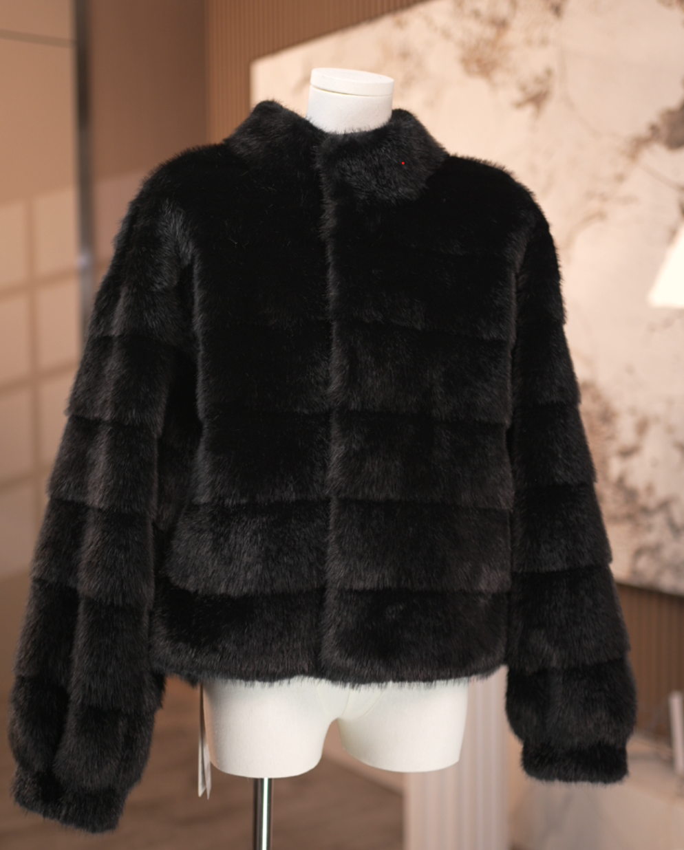 2025-新品 QF902 时尚小香风保暖百搭外套高级氛围感皮毛一体上衣