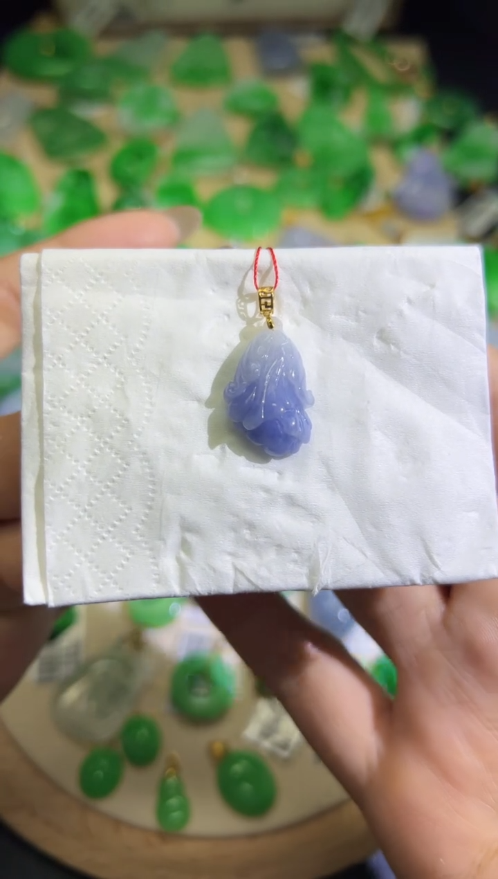 【闪购商品】翡翠颈饰18K金镶嵌Q缅料A货翡翠/支持复检/一件