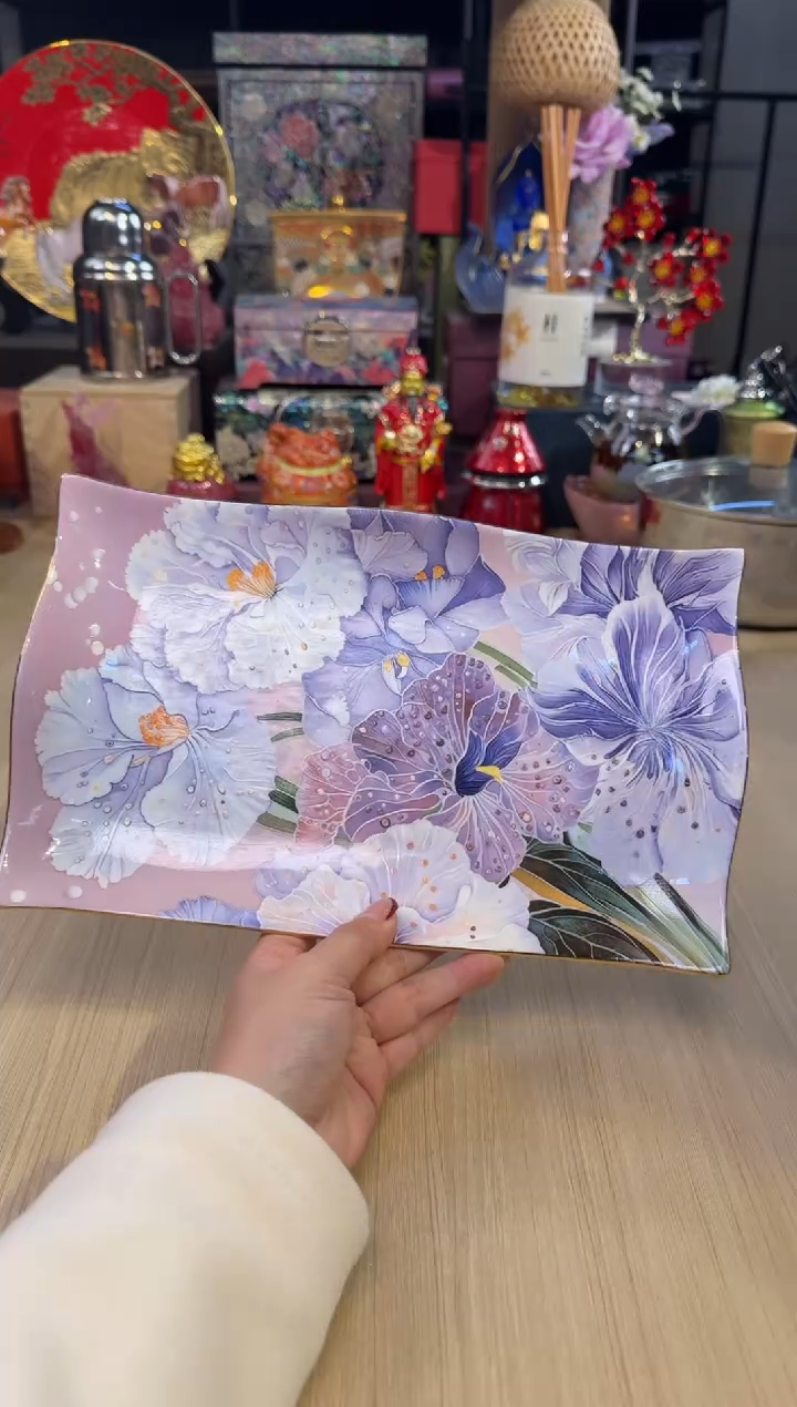 82绮梦花语鱼盘    