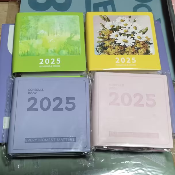 1-1迷你正方形2025日程本180张/5本 款式随机 颜色随机 介意勿拍