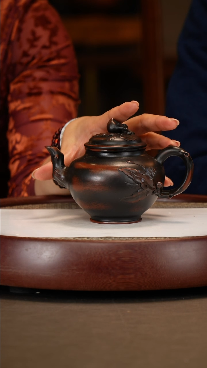 【闪购商品】紫砂茶壶【鲍宜明】大红袍柴烧  