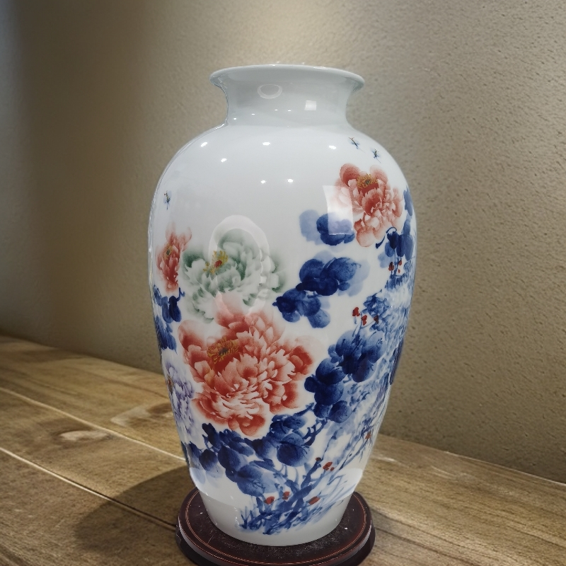 景德镇徐建明老师手工手绘花瓶