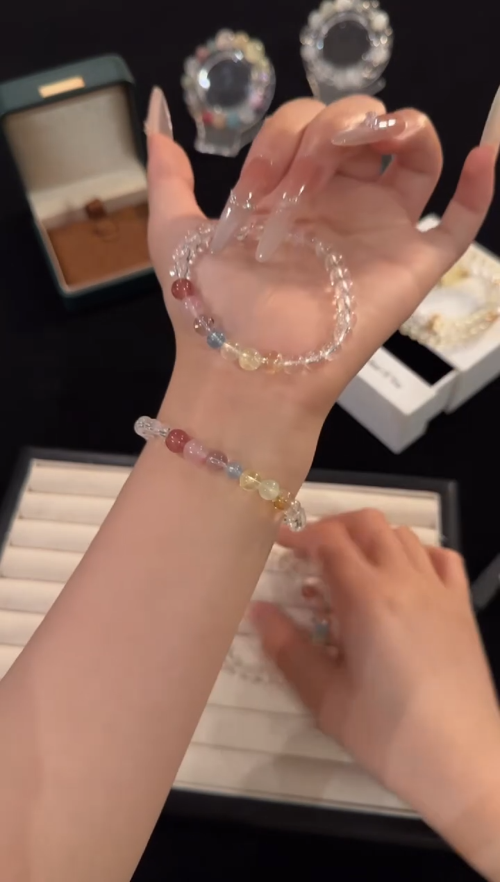 水晶手链合金糖豆x1817