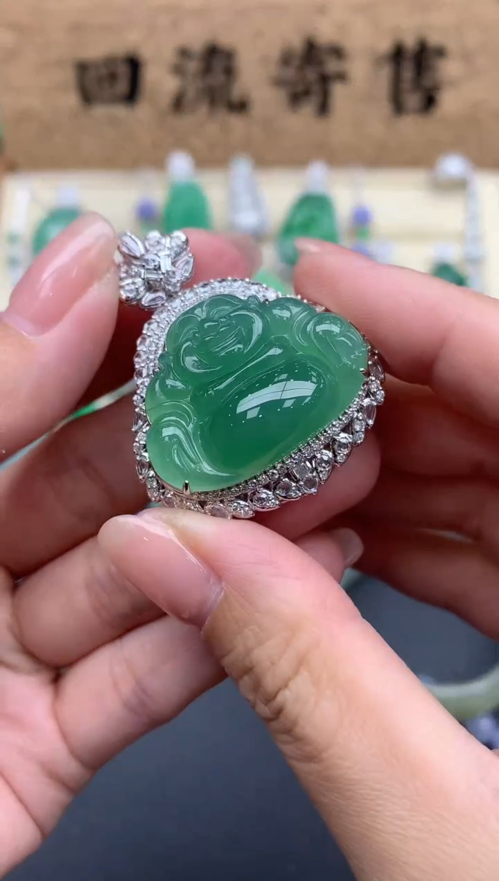 【闪购商品】翡翠颈饰18K金镶嵌556-中国好珍宝