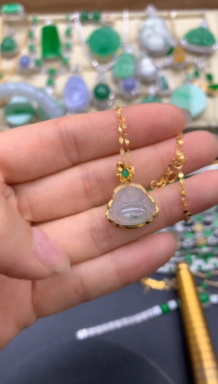 【闪购商品】翡翠颈饰18K金镶嵌263-中国好珍宝