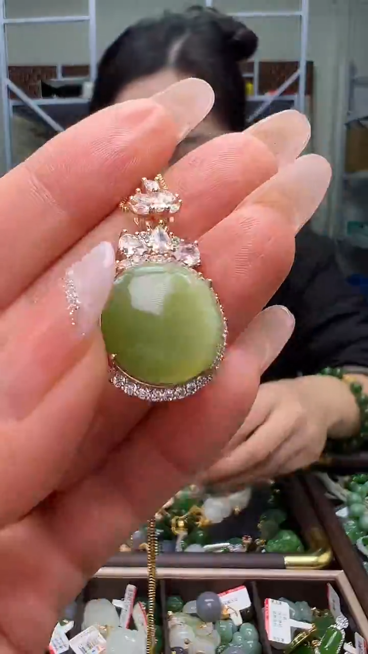 颈饰银S925镶嵌和田玉(多样性发货.发其一）11.15.65