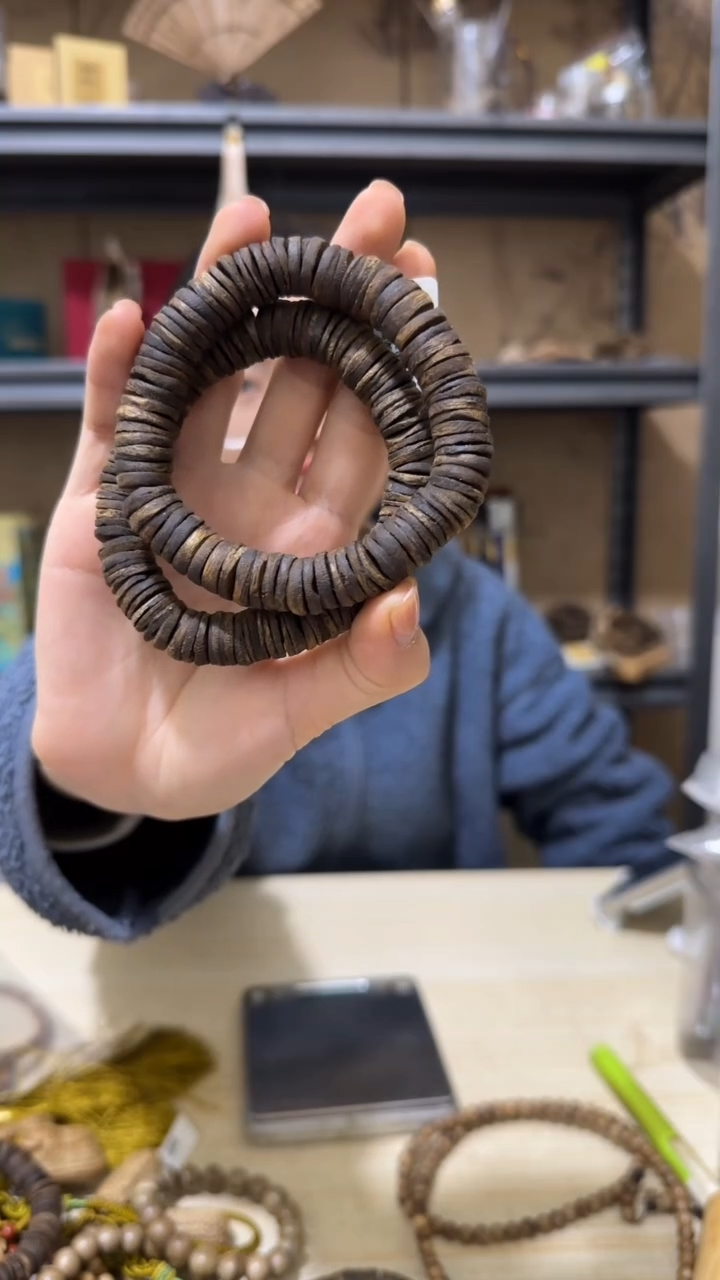 【闪购商品】沉香手串18号棋楠片片珠手串多样性一条卡12