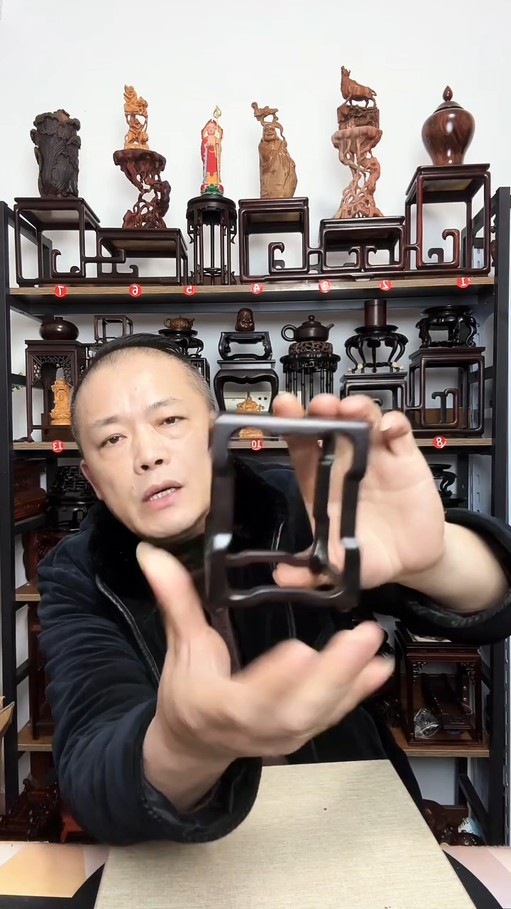 紫砂底座木8正方10高