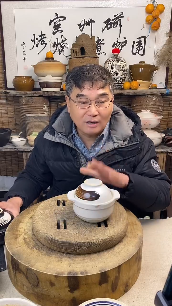 土陶慕白小炖盅 小土锅（容量400ml可明火）    