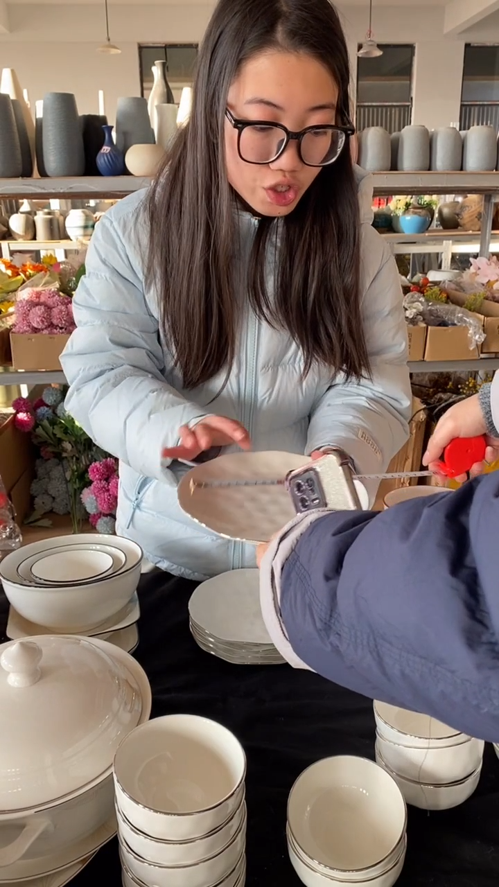 瓷10寸纯白平盘微瑕不退不换