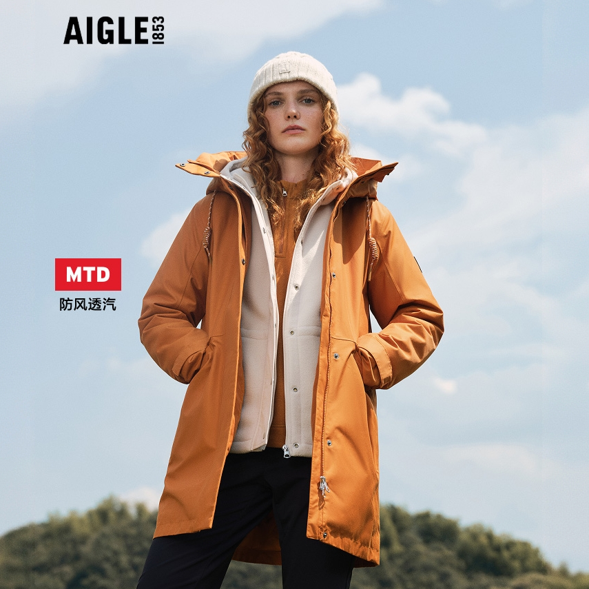 【爆款限时返场】AIGLE艾高秋冬MTD防风防雨透汽SORONA防风棉服BT41