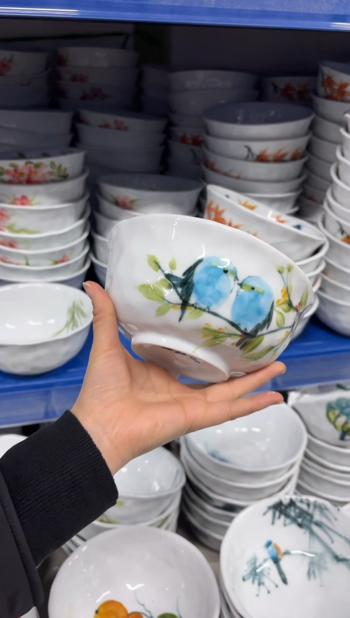 景德镇高温陶瓷食品级手绘釉中彩-捏捏碗